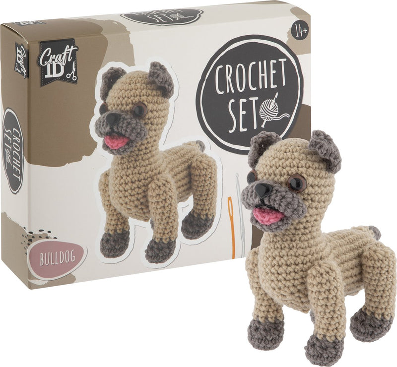Afbeelding laden in galerijviewer, Craft id haakpakket bulldog - incl. naald en draad
