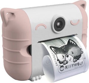 Kidywolf kidyprint roze thermische kindercamera – instant camera voor kinderen met direct print