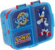 Stor sonic the hedgehog kinderlunchbox – broodtrommel met 4 vakken voor kinderen vanaf 4 jaar - vaatwasserbestendig bpa-vrij - lichtblauw