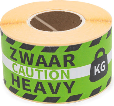 Raadhuis gevaaretiketten - heavy - groen zwart - 250 stuks - sticker waarschuwing - rd-313003