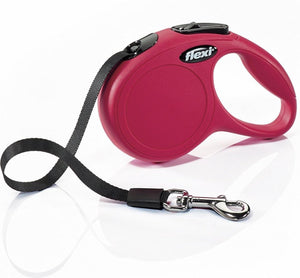 Flexi new classic tape - hondenriem - rood - s - 3 m (<12 kg)