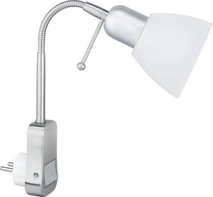 Trio ligara - stekkerspot - nikkel mat - excl. 1x e14 10w - flexibel - geïnstalleerde schakelaar