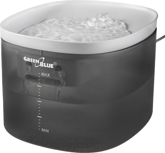 Greenblue - automatische waterdispenser - drinkfontein kat hond - drinkbak voor huisdieren - 3l - usb 5v1a, gb392 - grijs