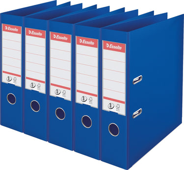 Esselte nr.1 vivida ordner - rugbreedte 75 mm - voordeelverpakking (5 stuks) - blauw
