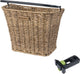 Basil Bremen Rattan Look KF - fietsmand - voorop - inclusief Basil KF Ahead-stemholder - lichtbruin