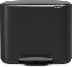 Brabantia bo prullenbak - 11 + 23 liter - afvalscheiding - matt black