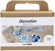 Creativ company mini hobbyset decoratie porseleinen onderzetters blauw