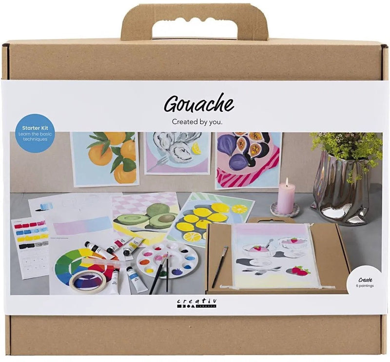 Afbeelding laden in galerijviewer, Creativ company starter hobbyset gouache schilderijen
