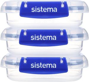 Sistema klip it + rechthoekige vershouddoos - set van 3 - 3x180ml