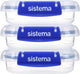 Sistema klip it + rechthoekige vershouddoos - set van 3 - 3x180ml