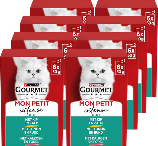 Gourmet mon petit intense - kattenvoer natvoer - vis vlees - 48 x 50 g