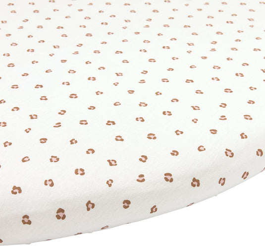 Meyco baby mini panther hoeslaken boxmatras rond - soft pink - 90 95cm