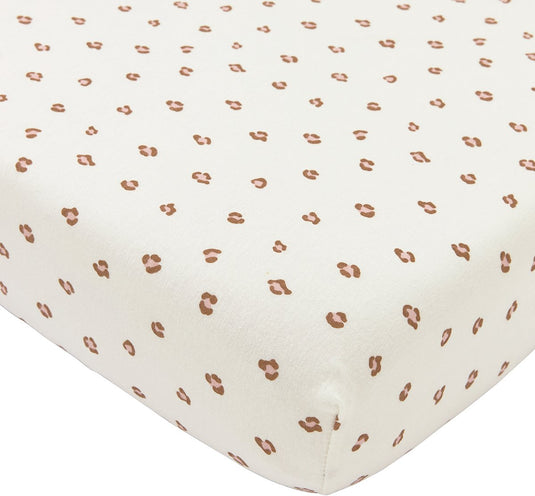 Meyco baby mini panther hoeslaken ledikant - soft pink - 60x120cm