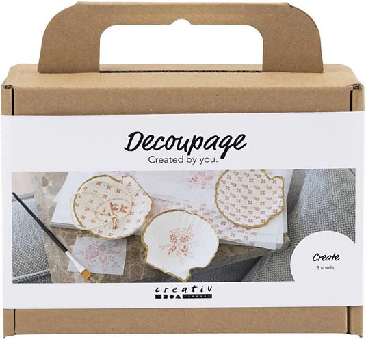Creativ company cc mini hobbyset decoupage mosselschelpen lichtroze