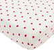 Meyco baby sweet heart hoeslaken ledikant - white red - 60x120cm
