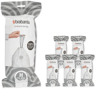 Brabantia perfectfit vuilniszakken - 50 60 l - code h - 6 rollen x 20 stuks