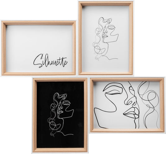 Walther silhouette - houten lijst galerij - fotoformaat 4x13x18 cm - natuur
