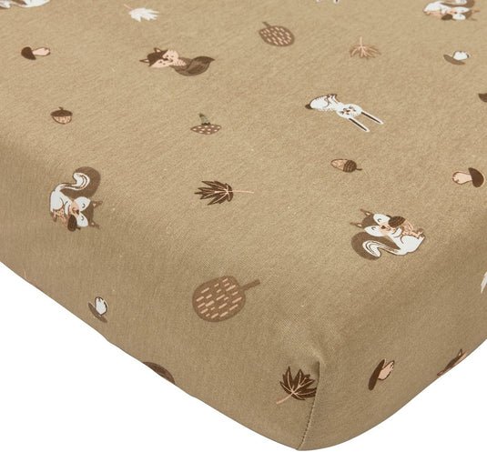 Meyco baby forest animals hoeslaken co-sleeper - sand - 50x90cm