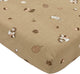 Meyco baby forest animals hoeslaken wieg - sand - 40x80 90cm
