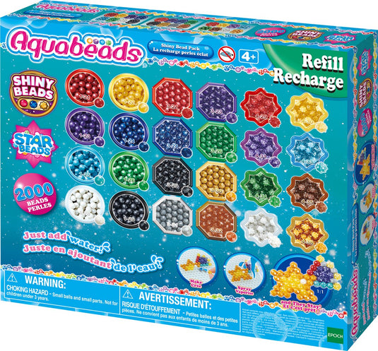 Aquabeads navulling glans parel pakket- 2000 parels in 24 kleuren