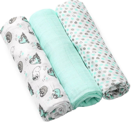 Babyono baby ono bamboo sloth 3 stuks hydrofiel luiers 397 04