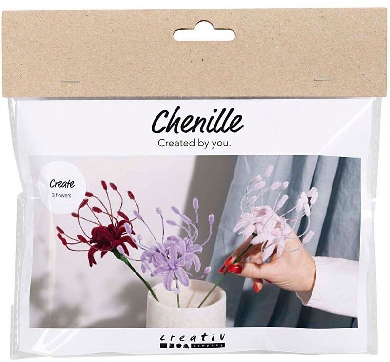 Afbeelding laden in galerijviewer, Creativ company https: www.cchobby.nl mini-hobbyset-bloemen-van-chenilledraad-lelie-lichtroze-lichtpaars-donkerrood-1-doos
