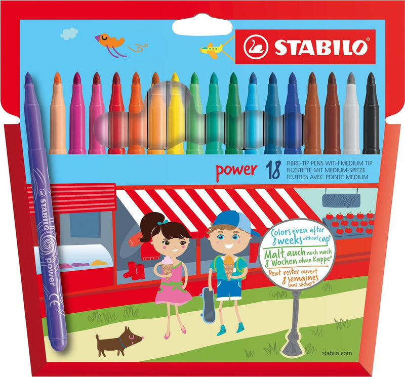 ギャラリービューアに画像をロードする, Stabilo power viltstiften - 18dlg.
