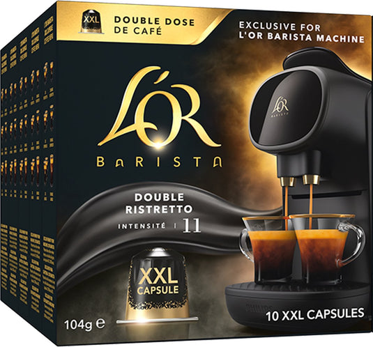 L'or barista xxl double ristretto koffiecups - intensiteit 11 12 - 5 x 10 capsules