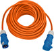 Brennenstuhl camping verlengsnoer 25m (cee kabel in oranje h07rn-f 3g2,5 met cee-stekker en koppeling met afdichtflap, voor permanent gebruik buitenshuis ip44, made in germany)
