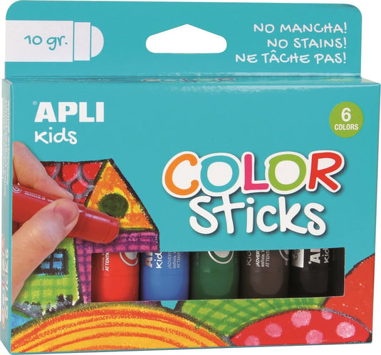 Apli kids verf color stick 6x