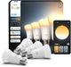 Philips hue slimme led a60 lamp, warm tot koelwit licht, e27 fitting, 4-pack