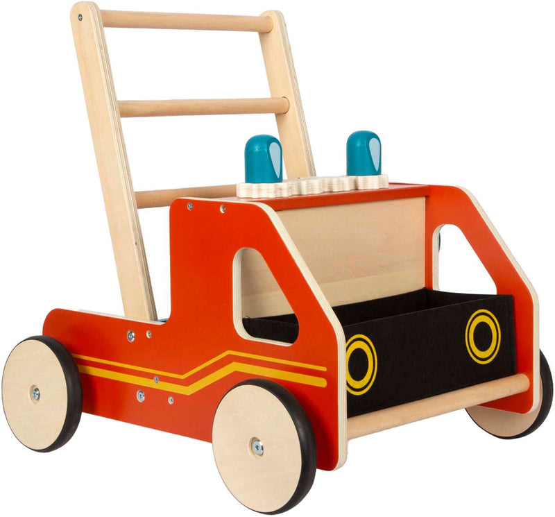 Afbeelding laden in galerijviewer, Small foot - houten loopwagen brandweer
