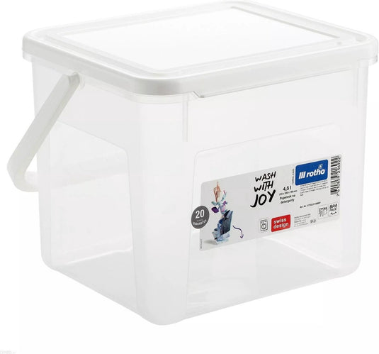 Rotho - poedercontainer opberger - 4,5 l - transparant