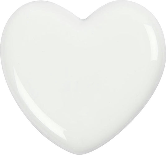 Creativ company creotime porseleinen hartje 6,5 x 6,5 x 1 cm wit