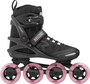 Roces warp thread 84 dames skeelers – 4x84mm wielen – fitness inline skates – zwart roze – maat 38
