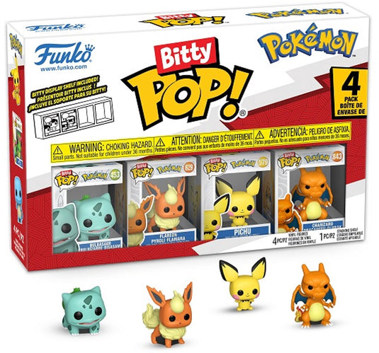 Funko pokemon - bitty pop 4 pack 2.5cm - bulbasaur