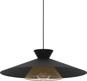 Eglo grizedale hanglamp - e27 - ø 50 cm - zwart|goud - staal