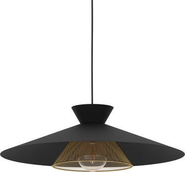 Eglo grizedale hanglamp - e27 - ø 50 cm - zwart|goud - staal