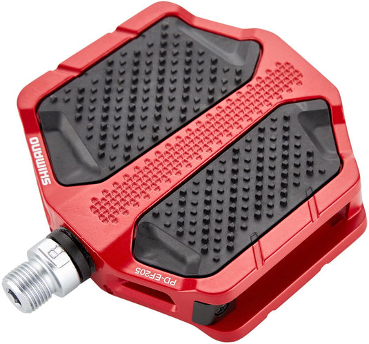 Shimano pd-ef205 platform pedalen, rood