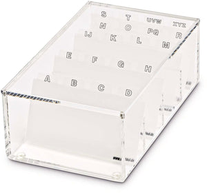 Maul box voor visitekaartjes - transparant - acryl - 1 stuk - 19.1 x 11.6 x 7.2 cm