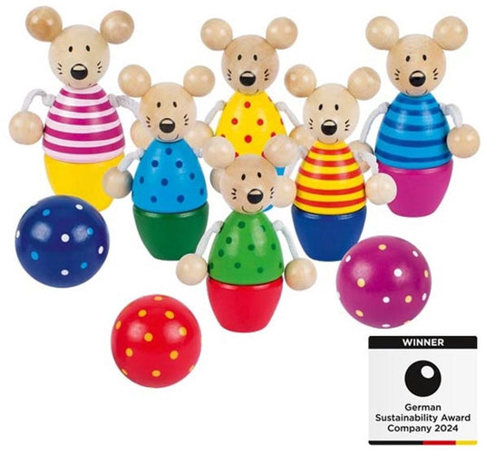 Goki houten kegelspel, 9dlg.