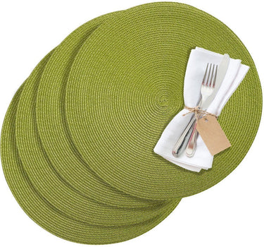 Westmark set van 4 placemats, ø 38 cm, polypropyleen, groen, saleen-collectie: circle