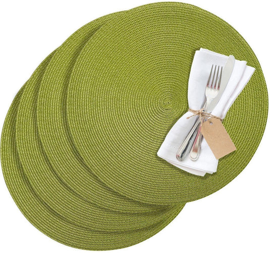 Westmark set van 4 placemats, ø 38 cm, polypropyleen, groen, saleen-collectie: circle