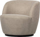 Woood serra draaifauteuil - geweven stof - zand - 68x70x77