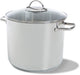 Bk soeppan 26cm - 11l - zonder pfas-vrije antikleeflaag - inductie kookpan - rvs kookpan - ovenbestendig tot 230°c - met glazen deksel - zilver