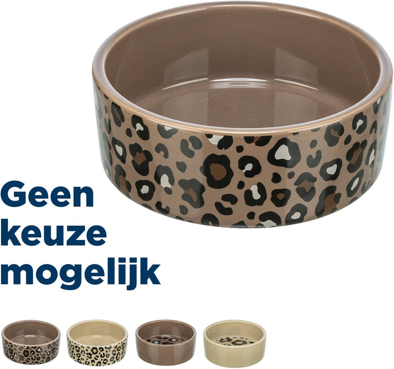 Afbeelding laden in galerijviewer, Trixie voerbak drinkbak leo kat keramiek panterprint assorti
