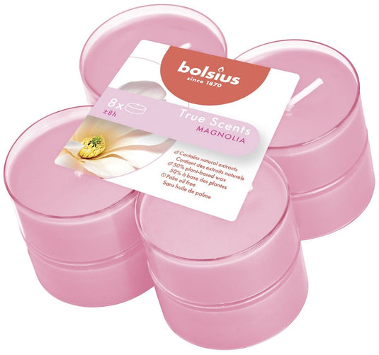 Bolsius magnolia - geur maxi waxinelichten - 8 stuks