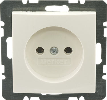 Berker s1 inbouw wandcontactdoos (wcd) 1-voudig polar wit