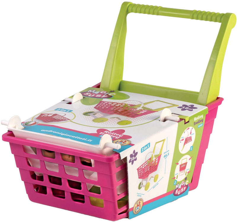 Afbeelding laden in galerijviewer, Androni winkelwagen roze groen

