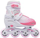 Roces jokey x girl verstelbare inline skates - wit roze - maat 26-29